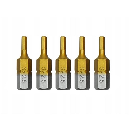 Attēls no Skrūvgriežu uzgalis Rexxer RA-04-466; HEX 2,5; 1/4''; 25 mm; 5 gab.