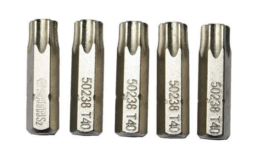 Picture of Skrūvgriežu uzgalis Sata S59238; 1/4''; T40; 5 gab.