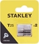 Изображение Skrūvgriežu uzgalis Stanley STA61063-XJ; T25; 2 gab.
