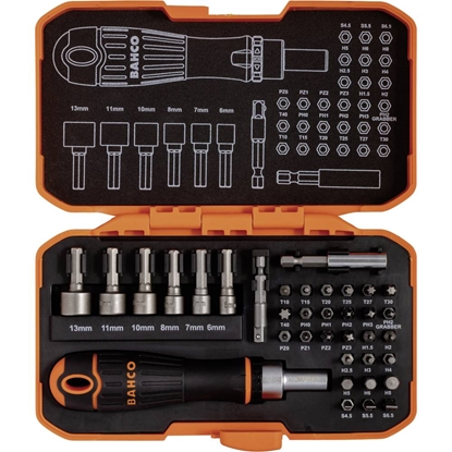 Изображение Skrūvgriežu uzgaļu komplekts Bahco 59/S36BCR; 36 gab.