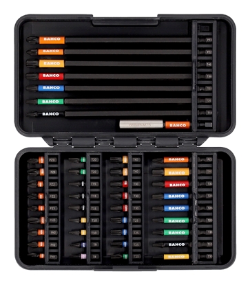 Picture of Skrūvgriežu uzgaļu komplekts Bahco 66IM/44C-1; 1/4''; 44 gab.