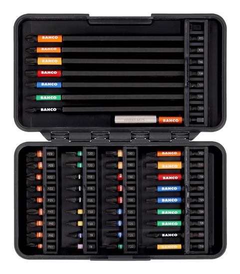 Picture of Skrūvgriežu uzgaļu komplekts Bahco 66IM/44C-1; 1/4''; 44 gab.