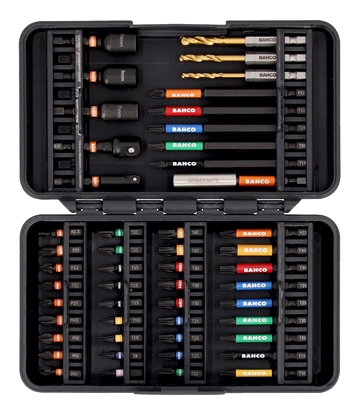 Изображение Skrūvgriežu uzgaļu komplekts Bahco 66IM/50C3HSS; 1/4''; 50 gab.