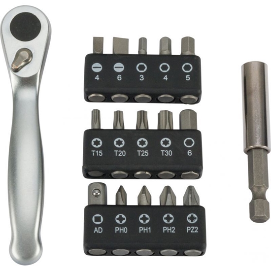 Picture of Skrūvgriežu uzgaļu komplekts Condor Werkzeug C72017; 17 gab.