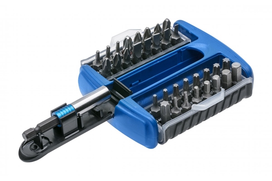 Picture of Skrūvgriežu uzgaļu komplekts Hogert HT1S402; 1/4''; 33 gab.