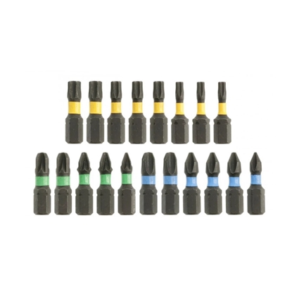 Picture of Skrūvgriežu uzgaļu komplekts Hogert HT1S698; 20 gab.