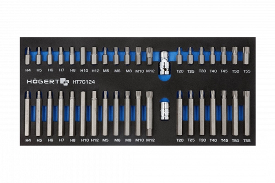 Picture of Skrūvgriežu uzgaļu komplekts Hogert HT7G124; 40 gab.