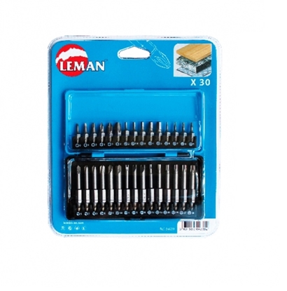 Attēls no Skrūvgriežu uzgaļu komplekts LEMAN F56030; 30 gab.
