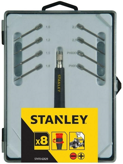 Изображение Skrūvgriežu uzgaļu komplekts Stanley STHT0-62629; 8 gab.