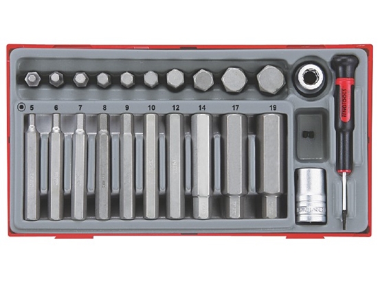 Picture of Skrūvgriežu uzgaļu komplekts Teng Tools TTHEX23; 23 gab.