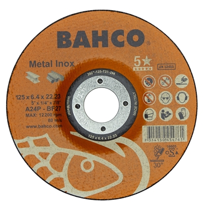 Attēls no Slīpēšanas disks Bahco Metal Inox; 125x6,4 mm