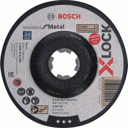 Picture of Slīpēšanas disks Bosch 2608619366; 125x22,23 mm; X-Lock