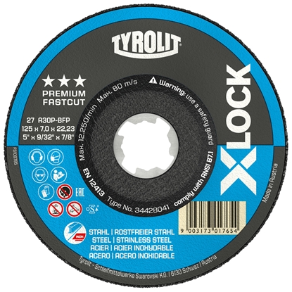 Picture of Slīpēšanas disks Tyrolit Premium X-Lock 27E; 125x7 mm