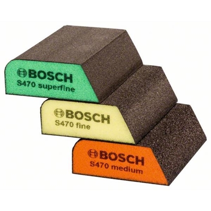 Picture of Slīpēšanas švamme Bosch 2609256F15; 97x69x26 mm; 3 gab.