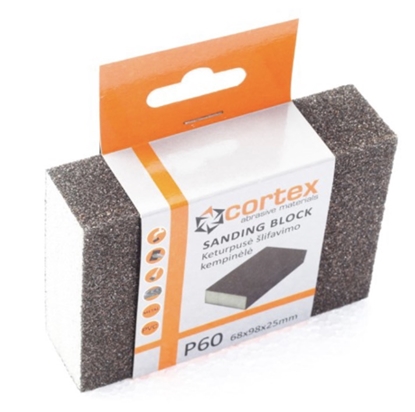 Picture of Slīpēšanas švamme Cortex 14416; 98x68x25 mm; P80