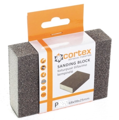 Picture of Slīpēšanas švamme Cortex 14418; 98x68x25 mm; P120