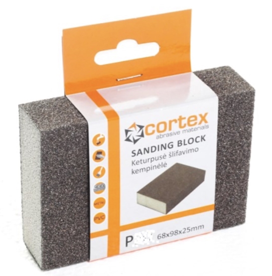 Picture of Slīpēšanas švamme Cortex 14418; 98x68x25 mm; P120