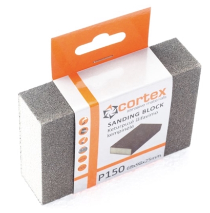 Picture of Slīpēšanas švamme Cortex 14419; 98x68x25 mm; P150