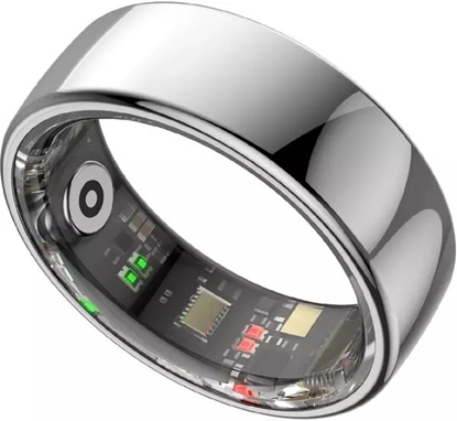Picture of Smart RING PRO srebrny, pomiar stresu, ttno, monitorowanie snu, roz. 8, Powerton