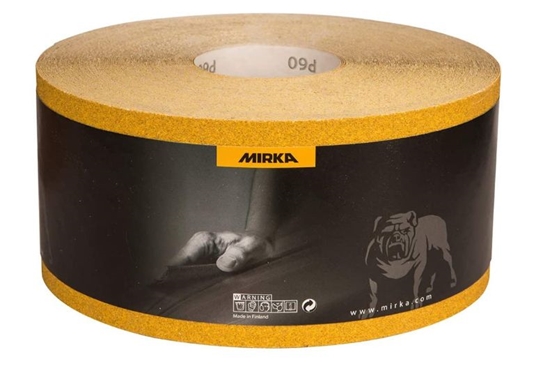 Изображение Smilšpapīra rullis Mirka GOLD; 115x50000 mm; P80; 1 gab.