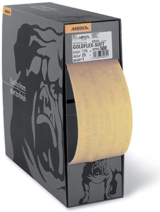 Изображение Smilšpapīra rullis Mirka GoldFlex Soft 2912707018; 115x125 mm: P180; 200 gab.