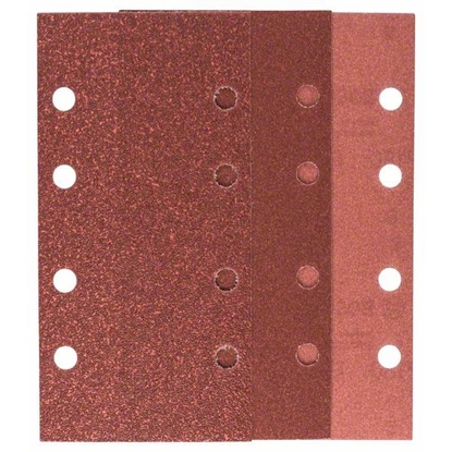 Picture of Smilšpapīrs Bosch 2609256A93; 93x185 mm; K60/K120/K180; 10 gab.