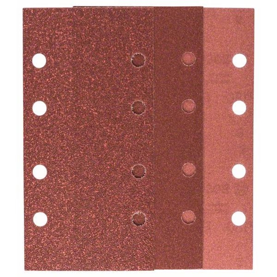 Picture of Smilšpapīrs Bosch 2609256A93; 93x185 mm; K60/K120/K180; 10 gab.