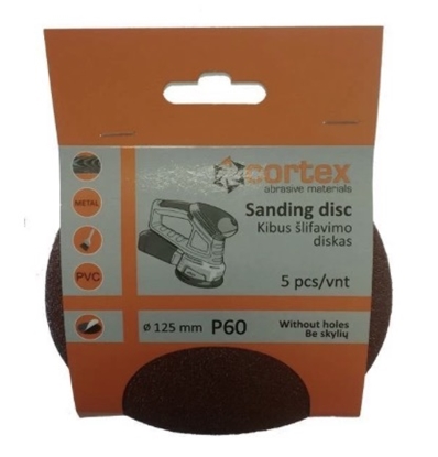 Picture of Smilšpapīrs Cortex 18156; 125 mm; P60; 5 gab.
