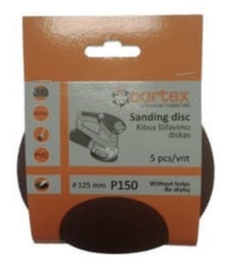 Picture of Smilšpapīrs Cortex 18160; 125 mm; P150; 5 gab.