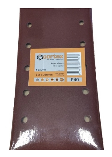 Picture of Smilšpapīrs Cortex 31420; 115x230 mm; P150; 5 gab.