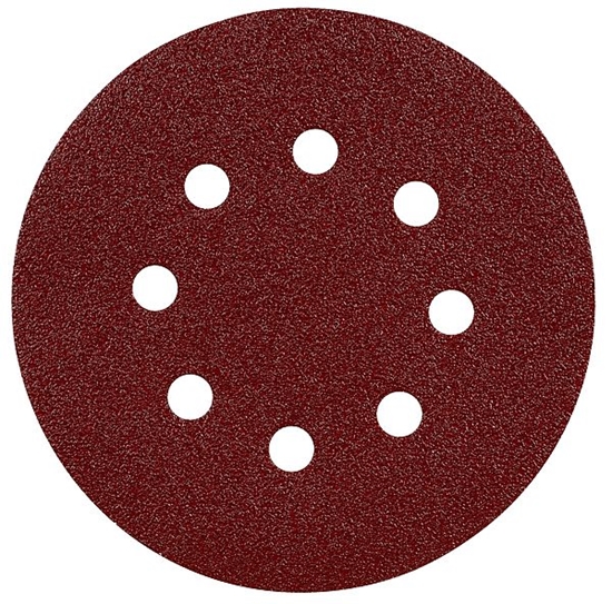 Изображение Smilšpapīrs ekscentra slīpmašīnai Mirka JEPUFLEX; 125 mm; P100; 5 gab.