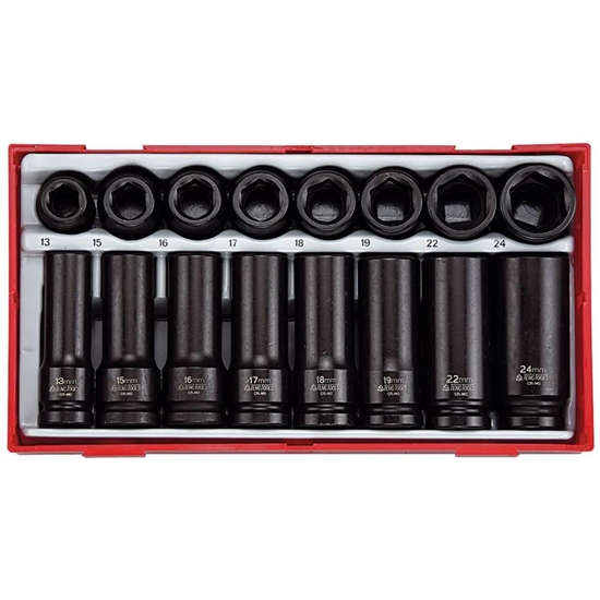 Picture of Spēka patronu komplekts Teng Tools TT9120DN; 1/2''; 16 gab.