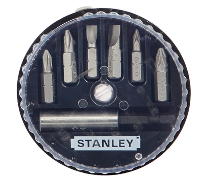 Attēls no Stanley Zestaw kocówek 1/4" 2 paskie 2Ph 2Pz + uchwyt 68-737