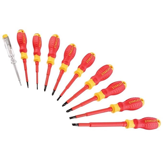 Изображение Stanley Zestaw wkrtaków izolowanych 10szt. VDE + tester (STHT60032-0)