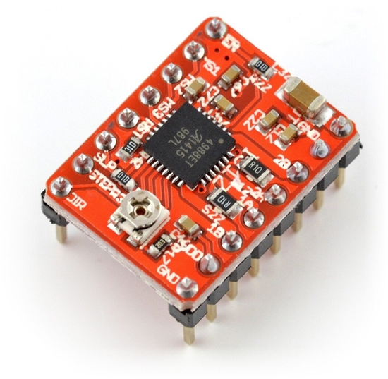 Изображение Sterownik silnika krokowego A4988 RepRap - czerwony}
