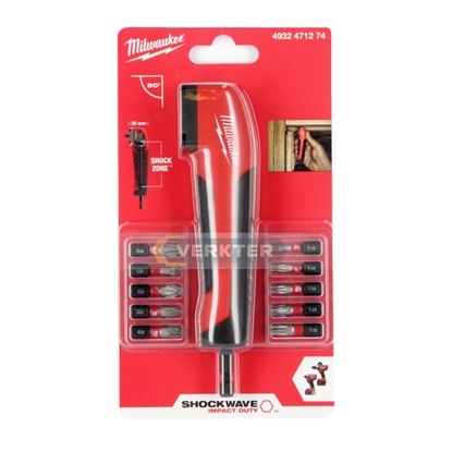 Изображение Stūra turētājs skrūvgriežu uzgaļiem Milwaukee 4932471274 + uzgaļi