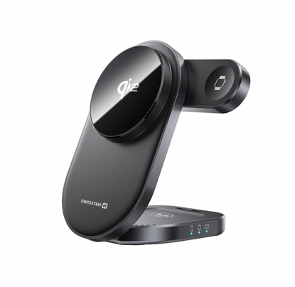 Picture of Swissten MagBase 3in1 Foldable Wireless Qi2 Charger (MagSafe compatible)