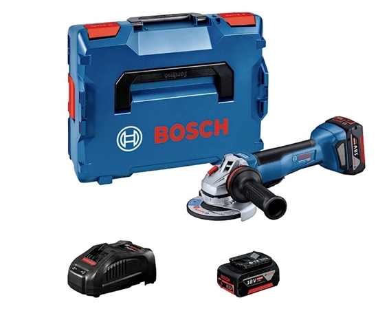 Picture of Szlifierka Bosch Bosch cordless angle grinder GWS 18V-10 P Professional, 125mm (blue/black, 2x Li-ion battery 5.0Ah, in L-BOXX)