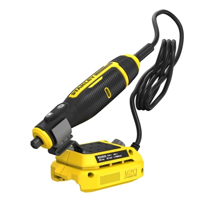 Attēls no Szlifierka Stanley Szlifierko-grawerka mini akumulatorowa z zestawem akcesoriów 33 el SFMCE030B-XJ