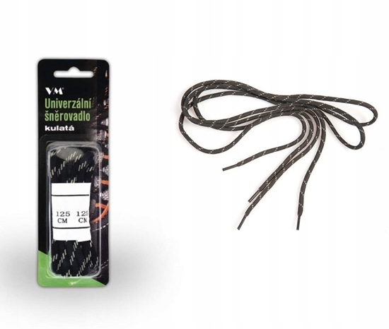 Picture of Sznurowada VM FOOTWEAR, okrge, 125 cm, czarno-szare