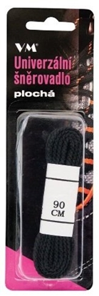 Picture of Sznurowada VM FOOTWEAR, paskie, 125 cm, czarno-szare