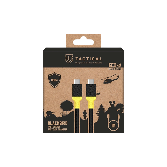 Изображение Tactical BlackBird USB4 Cable 1m / black/yellow