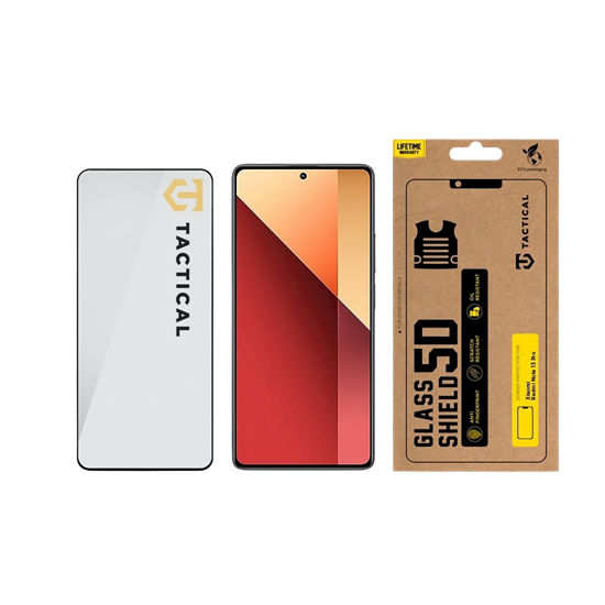 Picture of Tactical Glass Shield 5D for Xiaomi Redmi Note 13 Pro 4G/5G, Poco X6 5G / black