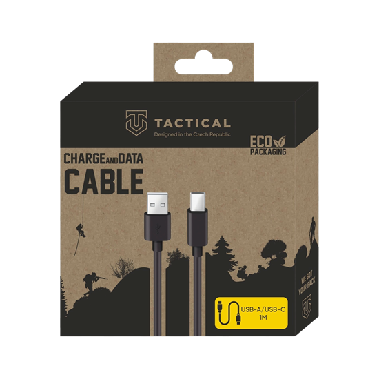 Изображение Tactical Smooth Thread Cable USB-A/USB-C 1m / black