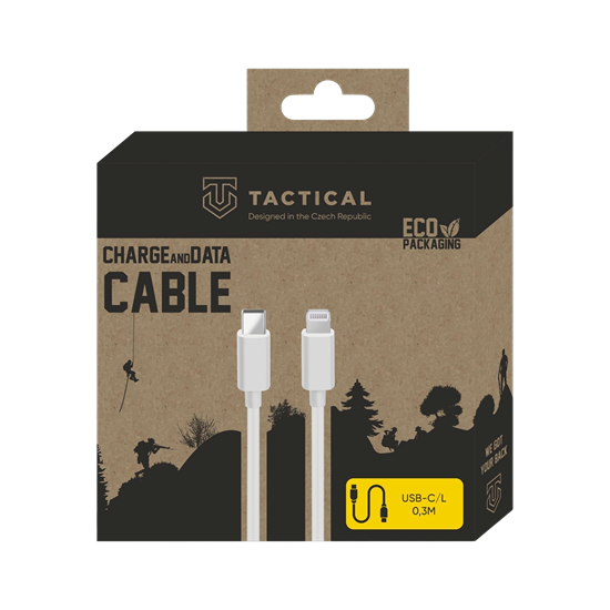 Изображение Tactical Smooth Thread USB-C/Lightning Cable 0.3m / white
