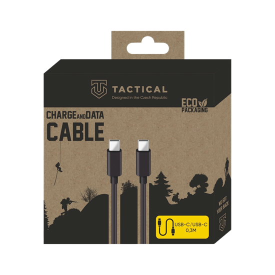 Изображение Tactical Smooth Thread USB-C/USB-C Cable 0.3m / black