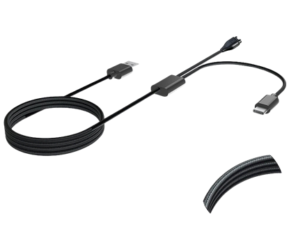 Изображение Tactical USB Charging 2in1 USB-C Cable for Garmin Fenix 7/8, Tactix 8