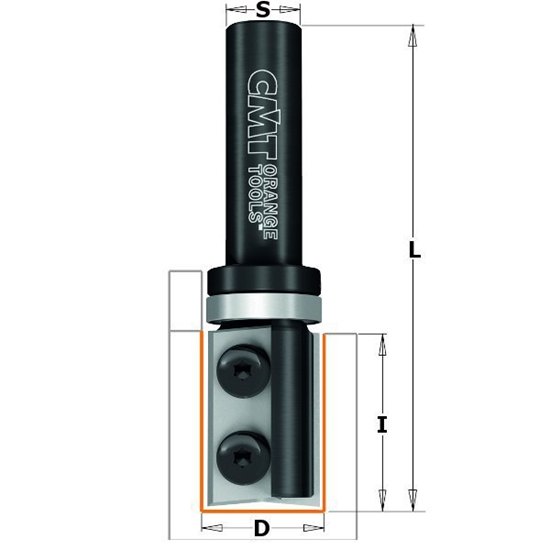 Изображение Taisnā pirkstfrēze CMT; S=12 mm; D=19 mm
