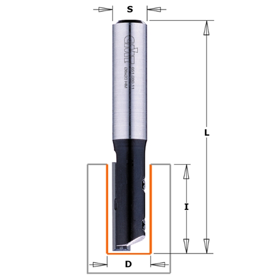 Изображение Taisnā pirkstfrēze CMT; S=8 mm; D=8 mm