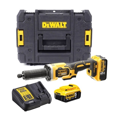 Изображение Taisnā slīpmašīna DeWalt DCG426P2-QW; 18 V; 2x5,0 Ah akum.